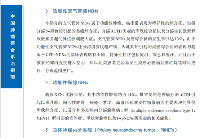 中国肿瘤整合诊治caca指南：神经内分泌肿瘤 电子版